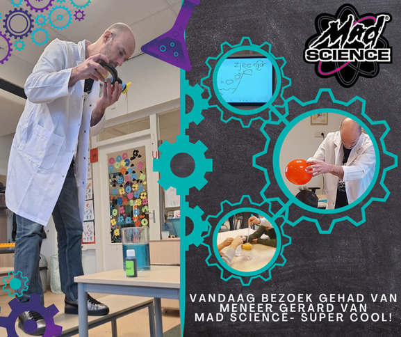 vandaag bezoek gehad van meneer gerard van mad science